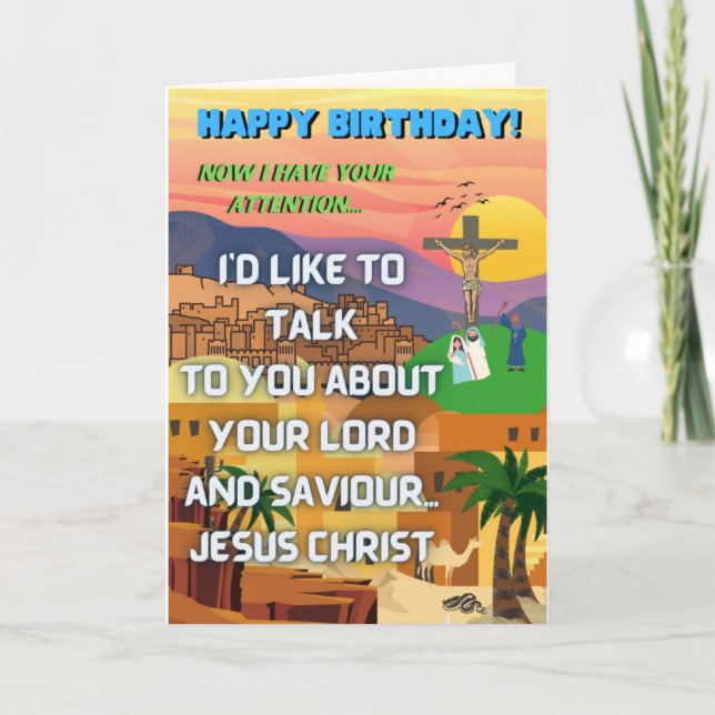 Tarjeta de cumpleaños de chiste para ella (jesus) (Anverso)