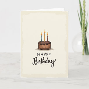 Tarjeta de cumpleaños de chocolate