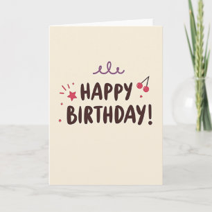 Tarjeta de cumpleaños de chocolate alegre