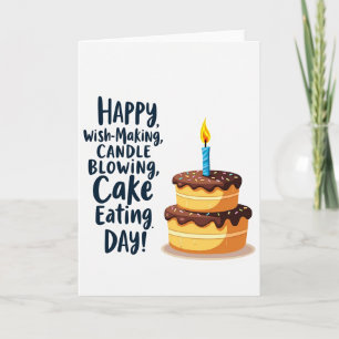 Tarjeta de cumpleaños de chocolate apilado