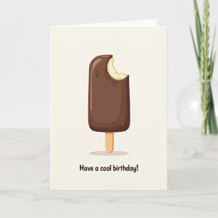Tarjeta de cumpleaños de chocolate mordido