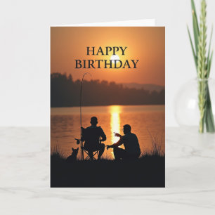 Tarjeta de cumpleaños de cielo ardiente