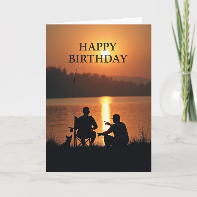 Tarjeta de cumpleaños de cielo ardiente (Anverso)