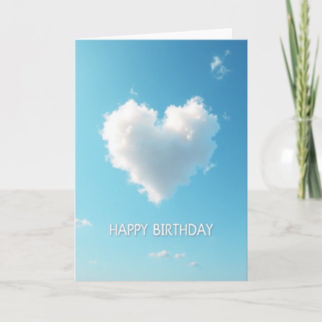 Tarjeta de cumpleaños de cielo sereno (Anverso)
