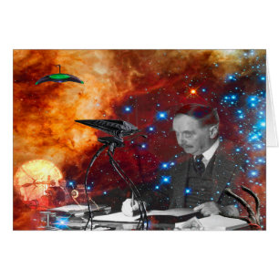 Tarjeta de cumpleaños de ciencia ficción de H.G.We