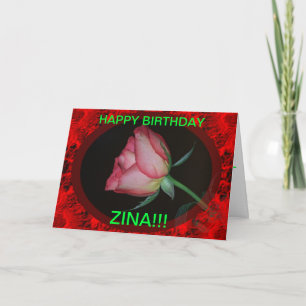TARJETA DE CUMPLEAÑOS DE CIERRE DE ROSA ROJA