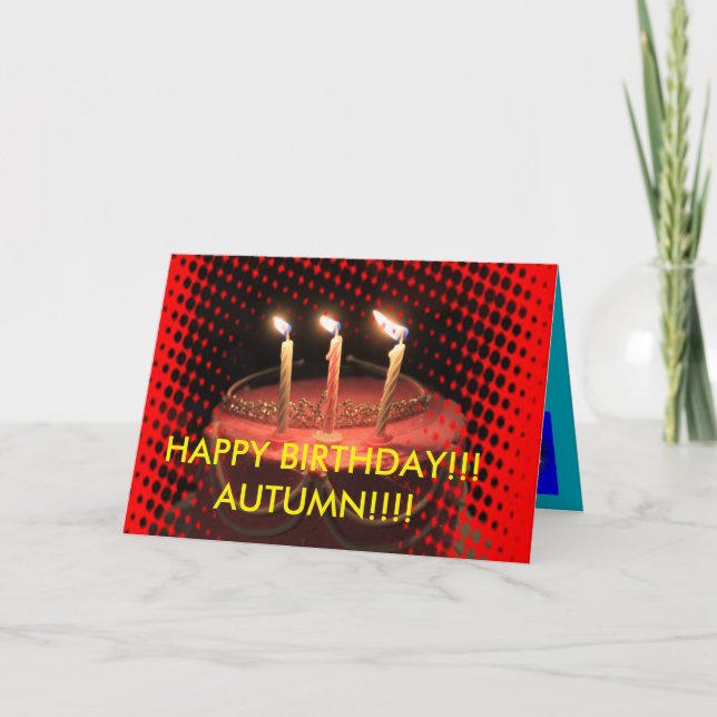 Tarjeta de cumpleaños de cierre de tarta de cumple (Anverso)