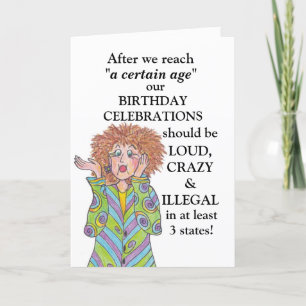 Tarjeta de cumpleaños de cierta edad