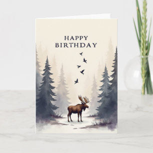 Tarjeta de cumpleaños de ciervo pacífico
