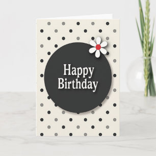 Tarjeta de cumpleaños de círculo clásico