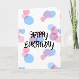 Tarjeta de cumpleaños de Círculos de Estroque de P