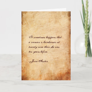 Tarjeta de cumpleaños de citas de Jane Austen, PER