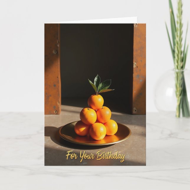 Tarjeta de cumpleaños de cítrico dulce (Anverso)