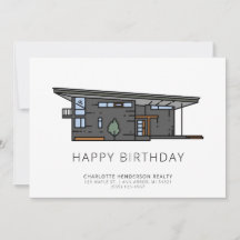 Tarjeta de cumpleaños de cliente residencial moder