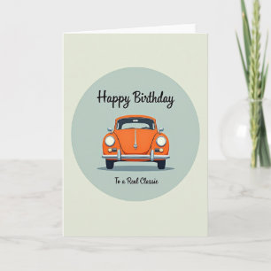 Tarjeta de Cumpleaños de Coche Clásico