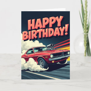 Tarjeta de cumpleaños de coche dinámico