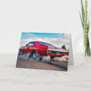 Tarjeta de cumpleaños de coche MUSCLE CAR VINTAGE 