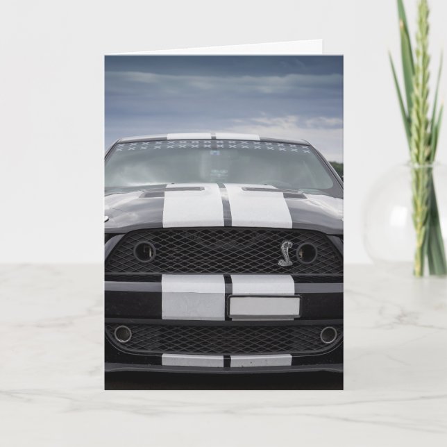 TARJETA DE CUMPLEAÑOS DE COCHE MUSCULOSO (Anverso)