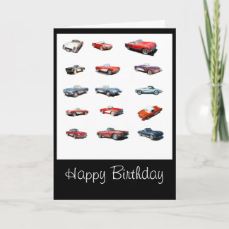 tarjeta de cumpleaños de coches
