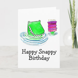 Tarjeta de cumpleaños de cocodrilo