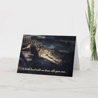 Tarjeta de cumpleaños de cocodrilo
