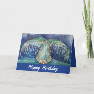 Tarjeta de cumpleaños de cola de ballena