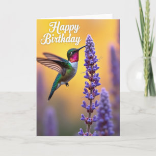 Tarjeta de cumpleaños de colibrí