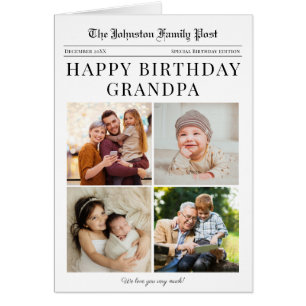 Tarjeta de cumpleaños de Collage de fotos de perió