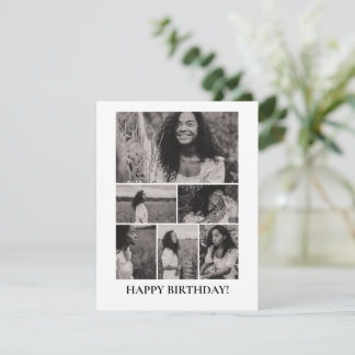 Tarjeta de cumpleaños de Collage de fotos personal