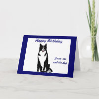 Tarjeta de cumpleaños de Collie Dog