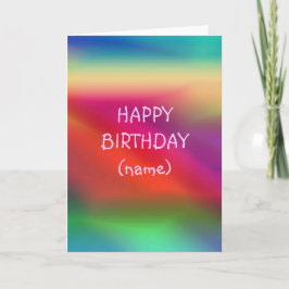 Tarjeta de cumpleaños de color abstracto