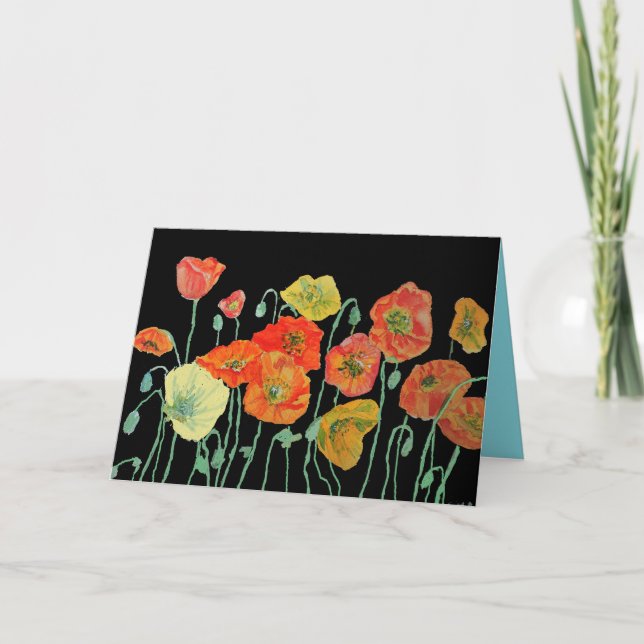 Tarjeta de cumpleaños de color acuático para naran (Anverso)