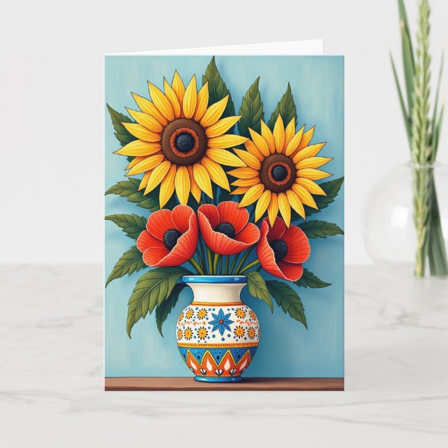 Tarjeta de cumpleaños de color amarillo radiante (Anverso)