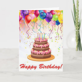 Tarjeta de cumpleaños de color arcoiris para fuego