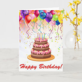 Tarjeta de cumpleaños de color arcoiris para fuego