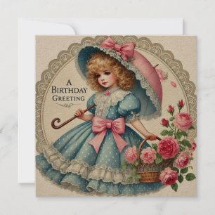 Tarjeta de cumpleaños de color de agua inspirada e