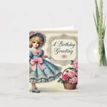 Tarjeta de cumpleaños de color de agua inspirada e