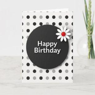 Tarjeta de cumpleaños de color negro mate