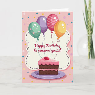 Tarjeta de cumpleaños de colores caprichosos