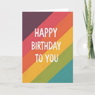 Tarjeta de cumpleaños de colores llamativos