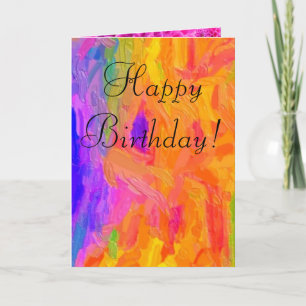 Tarjeta de cumpleaños de colores mixtos