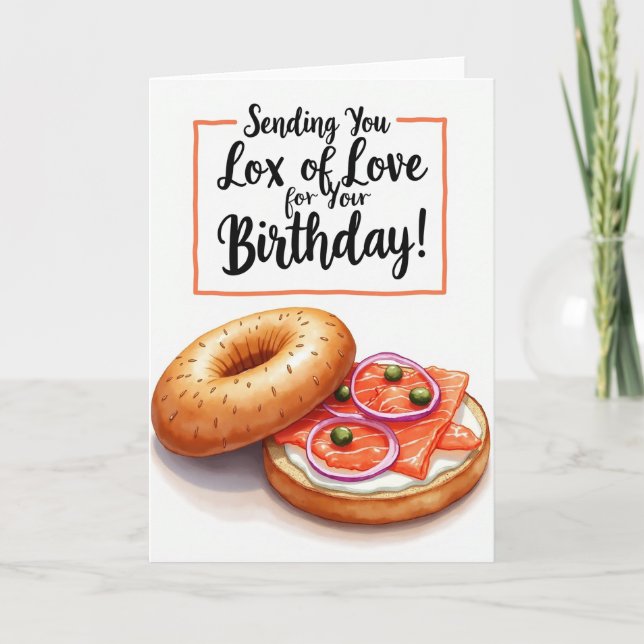 Tarjeta de cumpleaños de comida gourmet (Anverso)