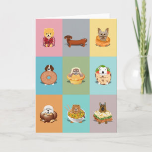 Tarjeta de cumpleaños de comida para perros