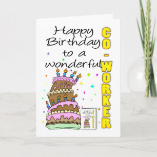 Tarjeta de cumpleaños de compañero de trabajo - Pa