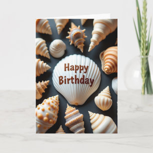 Tarjeta de cumpleaños de concha alegre