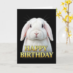 TARJETA DE CUMPLEAÑOS DE CONEJO EN PRIMER PLANO NE