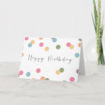 Tarjeta de cumpleaños de Confetti en blanco<br><div class="desc">... </div>
