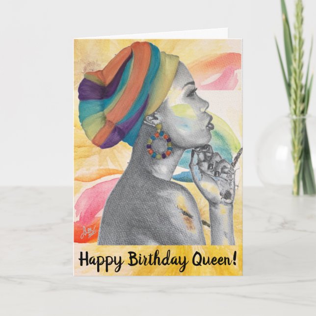 Tarjeta de cumpleaños de confianza de la reina (Anverso)