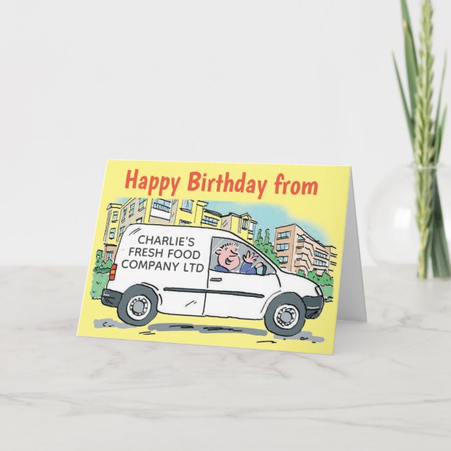 Tarjeta de cumpleaños de controlador de entrega de (Anverso)