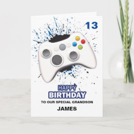 Tarjeta de cumpleaños de controlador de juegos per